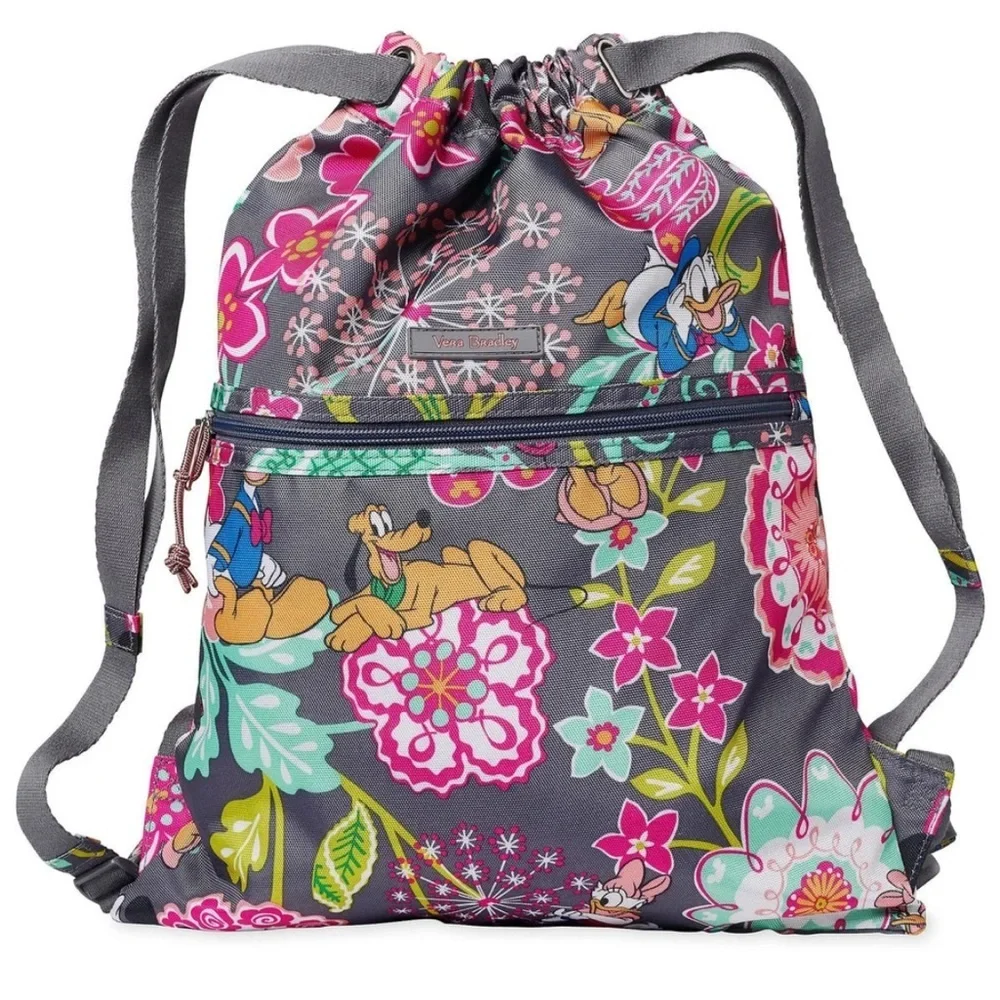 Disney x Vera Bradley dandelion  Drawstring Backpack retired rare